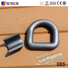 Heavy Duty Carbon Steel Forged Welded D Ring with Bracket